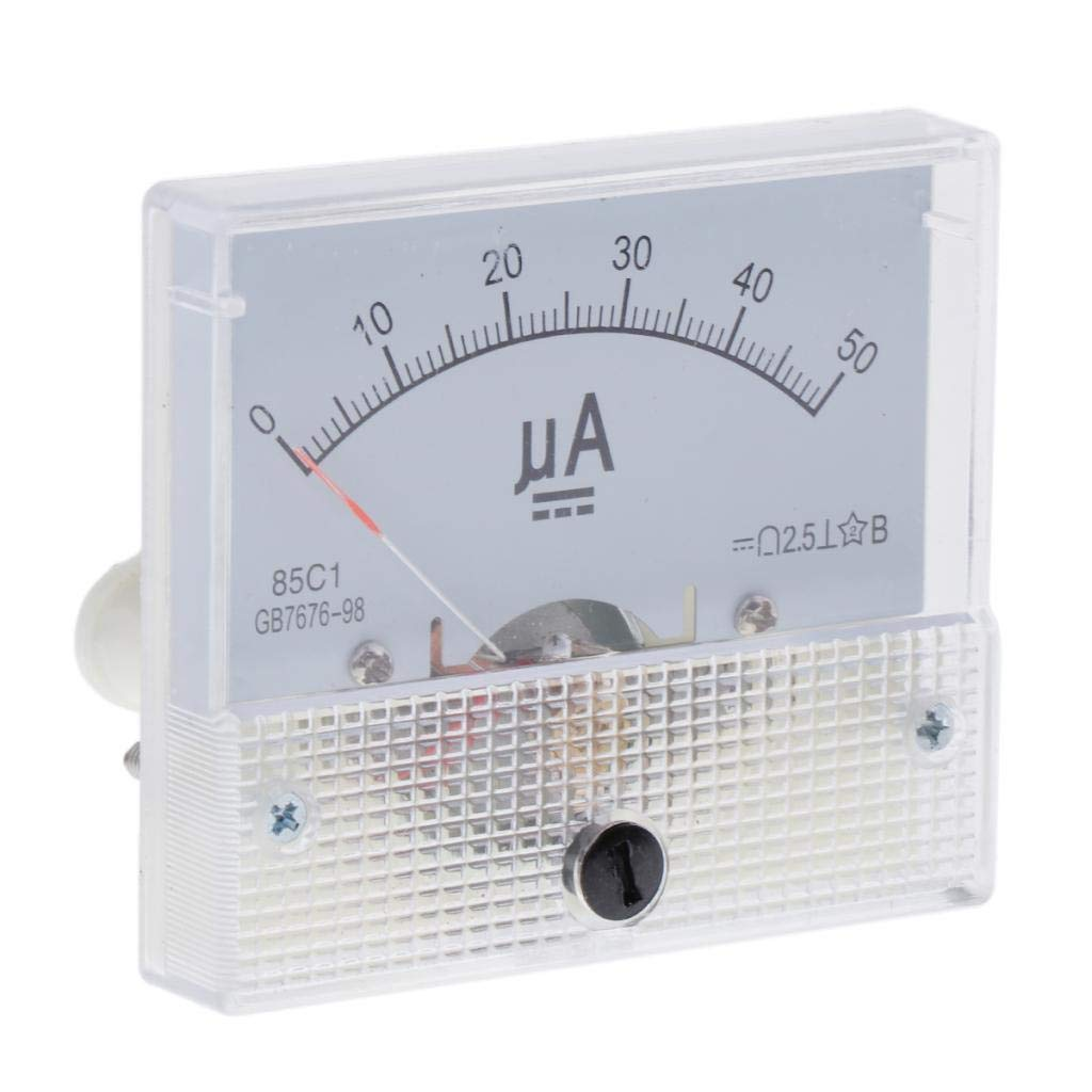 Accurate 85C1-Ua Panel DC Ampere Tester Current Measuring Tools 0-50Ua, White