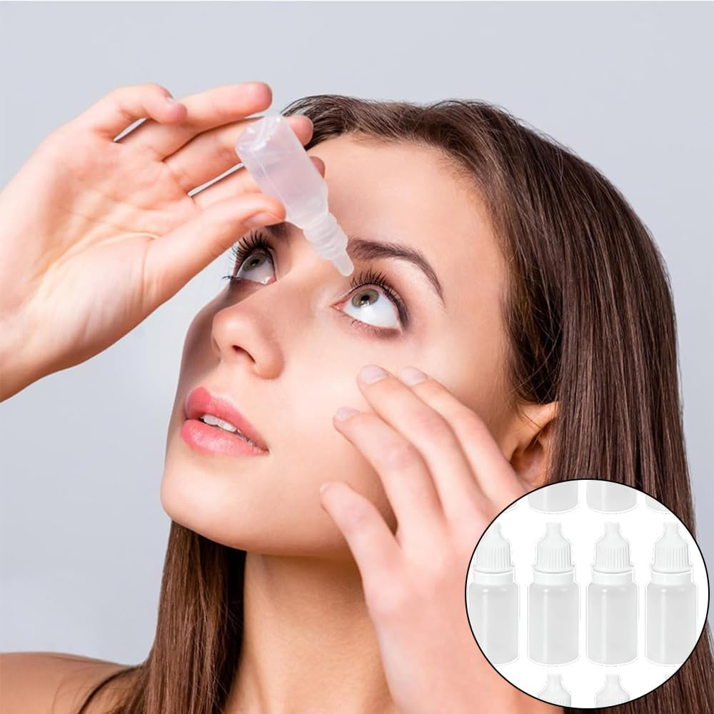 Lymizhuo 18Pcs 10Ml/0.34Oz Plastic Dropper Bottles with Labels &ndash; Portable Squeeze Bottles for Essential Oils, Liquids & Travel image number 4