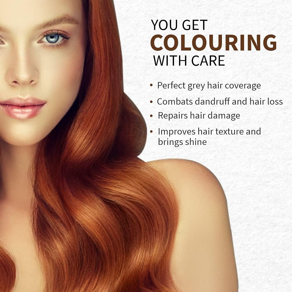 Indus Valley 100% Chemicals Free Natural Organic Triple Sifted Micro Fine Auburn Henna Hair Colour for Controll Dandruff & Scalp Itiching Pack of 3 image number 5