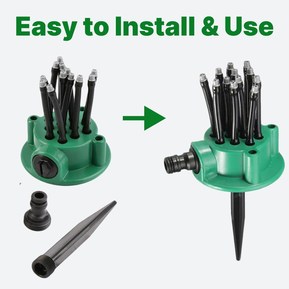 360&deg; Multifunctional Automatic Garden Sprinkler &ndash; Adjustable Rotating Watering Nozzle for Lawn, Garden & Agricultural Irrigation image number 2