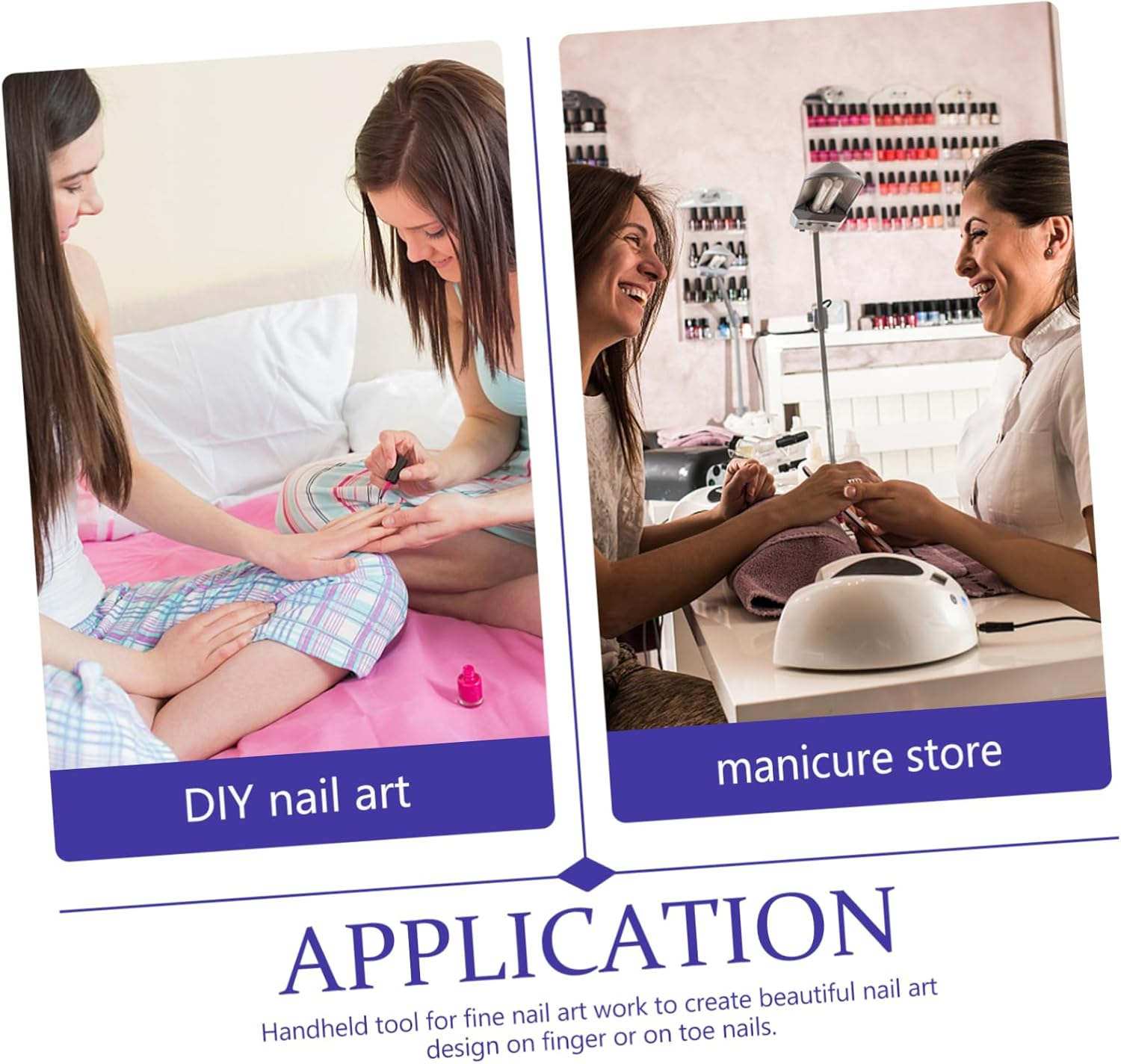 AUTSUPPL 5Pcs Nail Art Brushes Professional Nail Design Pens for Home Salon Flower Painting Tools image number 5