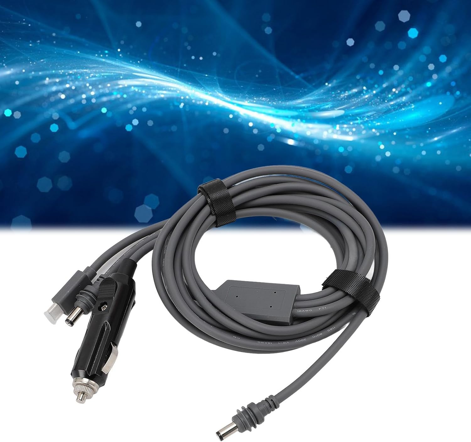 Car Charger for Mini, 3 in 1 DC Male Plug to USB Type C Power Cable Replacement for Satellite Device, PD100W Car Charger Adapter Cord for Outdoor (10M) image number 2