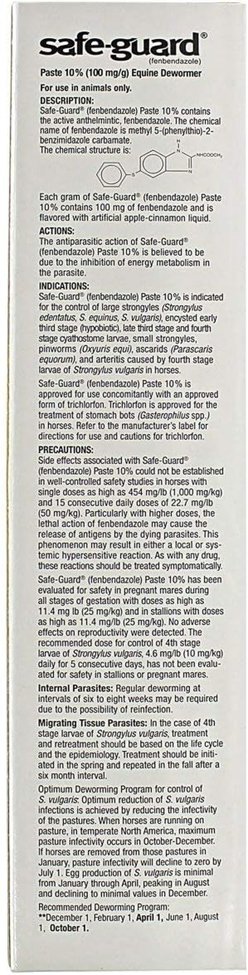 YFCACT Merck Animal Health Safe Guard Equine Dewormer Paste image number 1