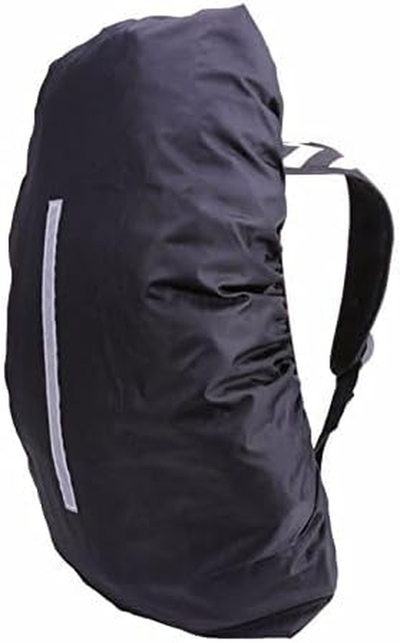 MOOCY Hi-Visibility Backpack Rain Cover with Reflective Strip 100% Waterproof Ultralight Backpack Cover, Storage Pouch, for Hiking, Camping, Biking, Outdoor, Traveling image number 1