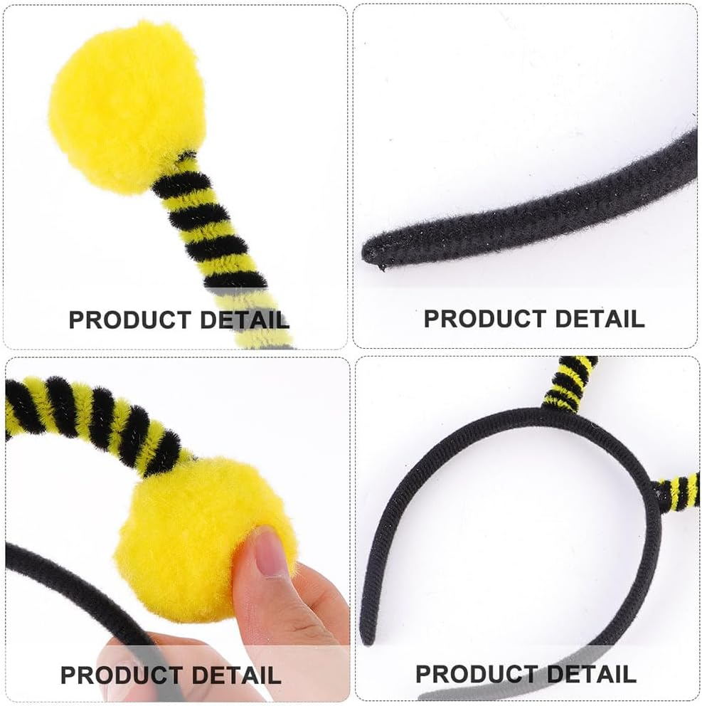 BESPORTBLE 10 Pieces Bee Headband Adult with Insect Sensor Bee Sensor Headband for Carnival Halloween and Parties Stylish Costume Accessory image number 1