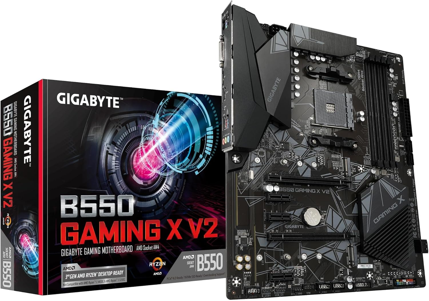 Gigabyte B550 Gaming X V2 (AMD Ryzen 5000/B550/ATX/M.2/HDMI/DVI/USB 3.1 Gen 2/Ddr4/Atx/Gaming Motherboard), 128 GB image number 2