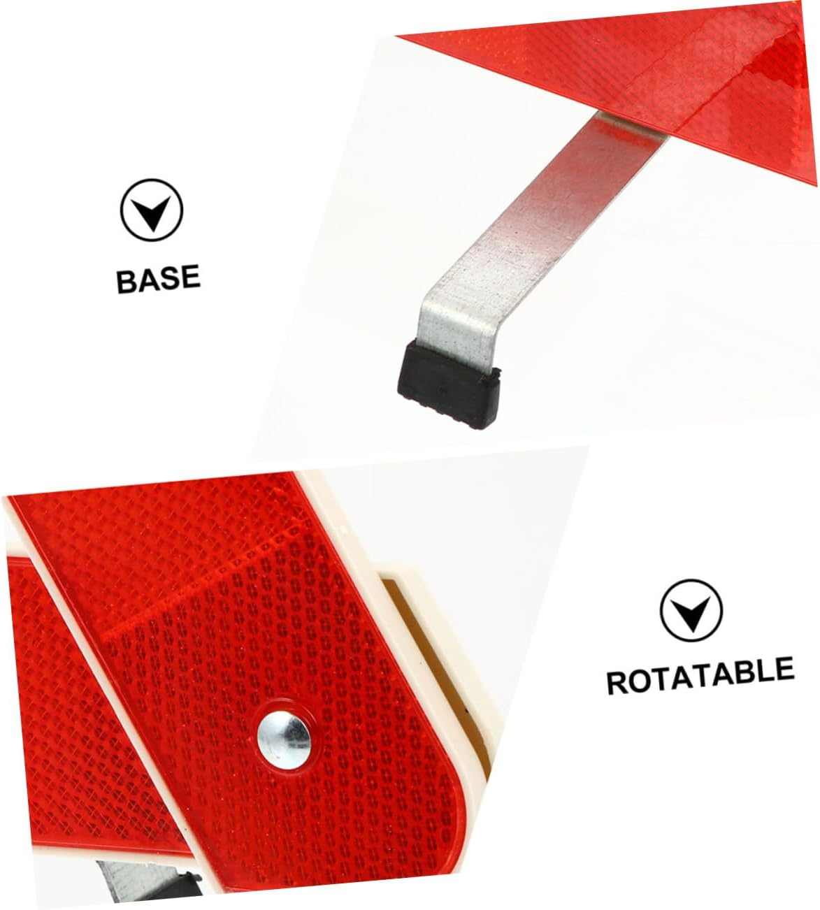 ABOOFAN 3Pcs Reflective Triangle Warning Signs Foldable Road Safety Triangles Emergency Roadside Safety Kit for Vehicles Truck Accessories image number 4