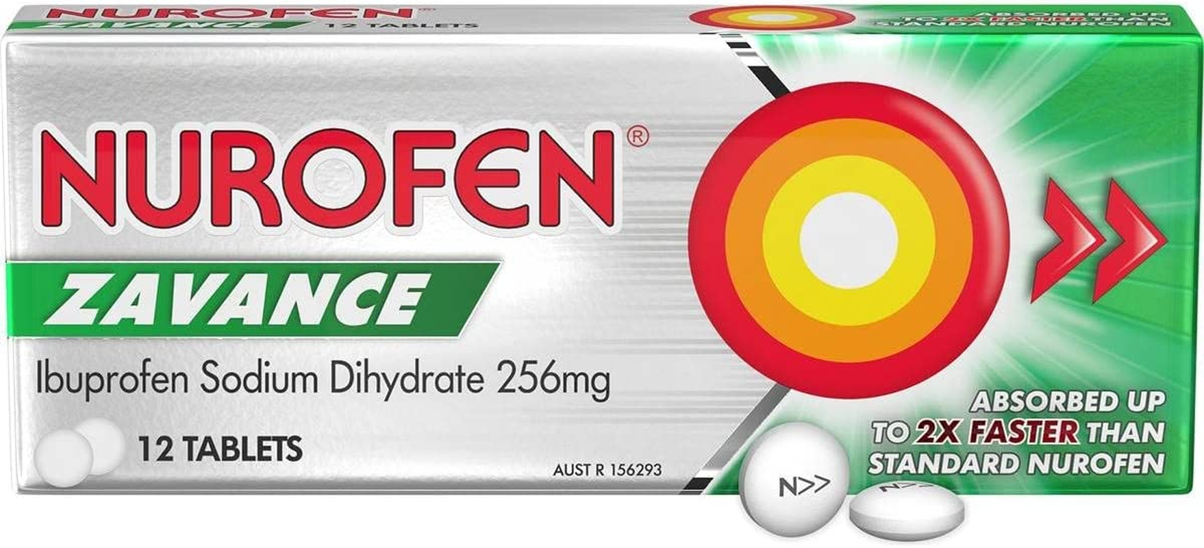 Nurofen Zavance Pain Relief Tablets, 256Mg, Pack of 12 image number 5