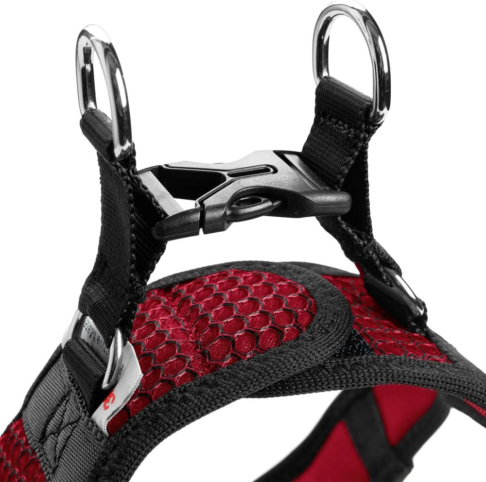 HUNTER Hilo Comfort Harness for Small Dogs, with Mesh Material and Reflective Elements,Red,Xs-S image number 4