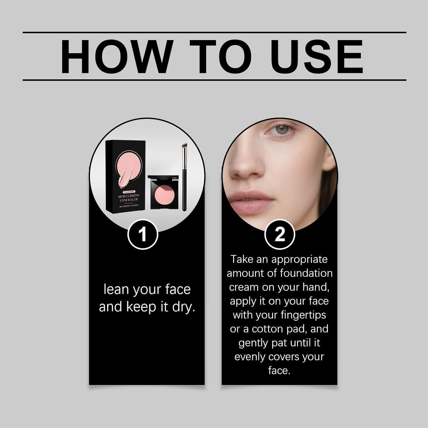 Under Eye Brightener & Corrector, Concealer for Dark Circles, Moisturizing, Waterproof, Long-Lasting Coverage (Pink) image number 1