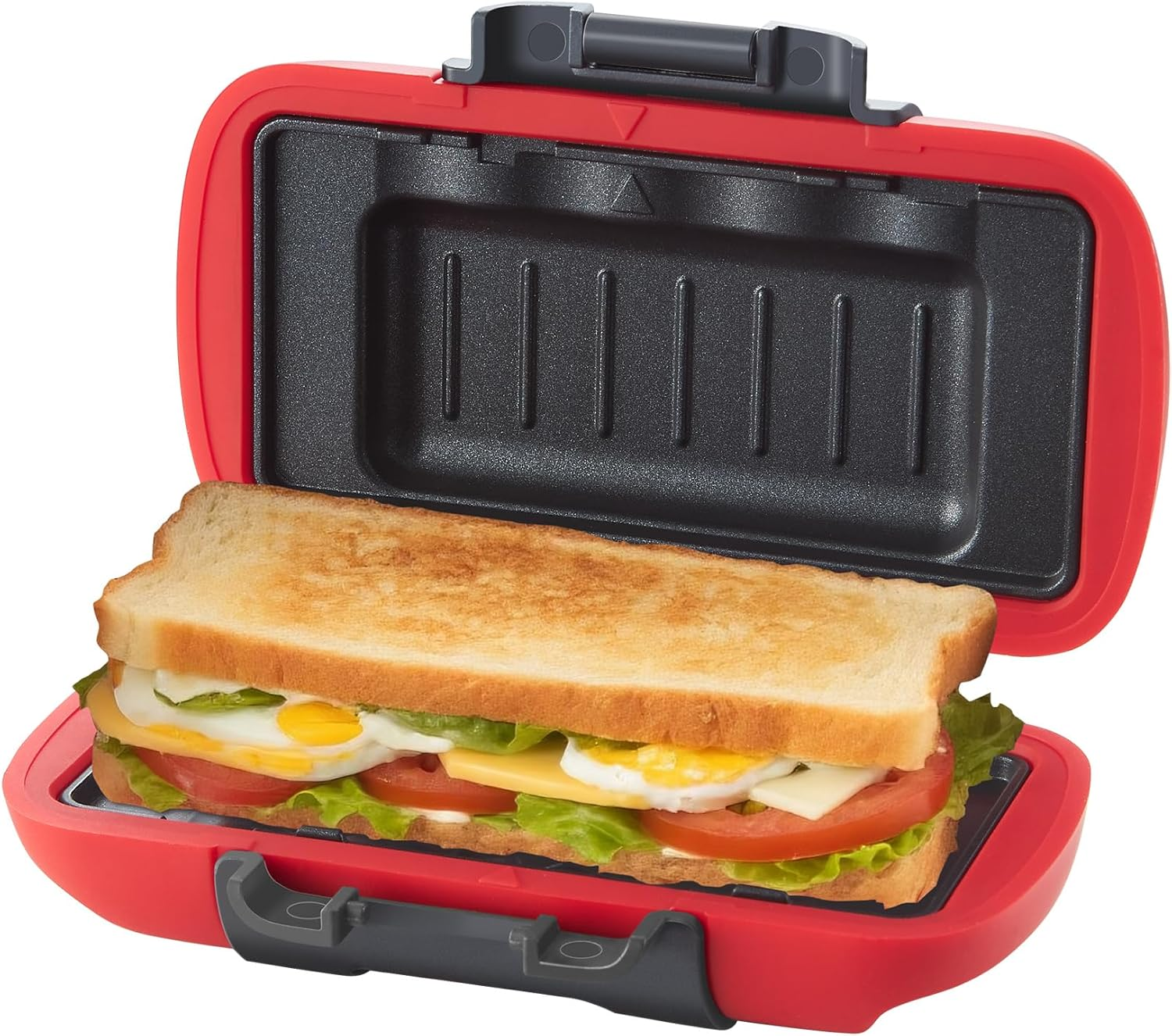 Mico Dingker Microwave Sandwich Maker, Microwave Toastie Maker, Snack Maker & Panini Press, Microwavable Metal, Removable Non-Stick Plates Silicone Microwavable Cookware, Heatwave Technology, Orange