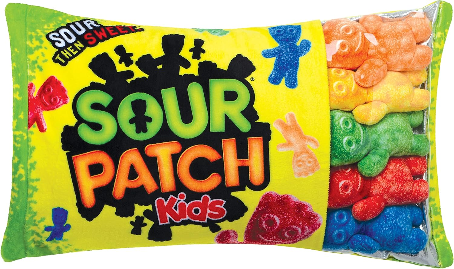 Iscream Sour Patch Kids Package 18" X 12" Pillow Set with Mini SPK Candy Pillows image number 5