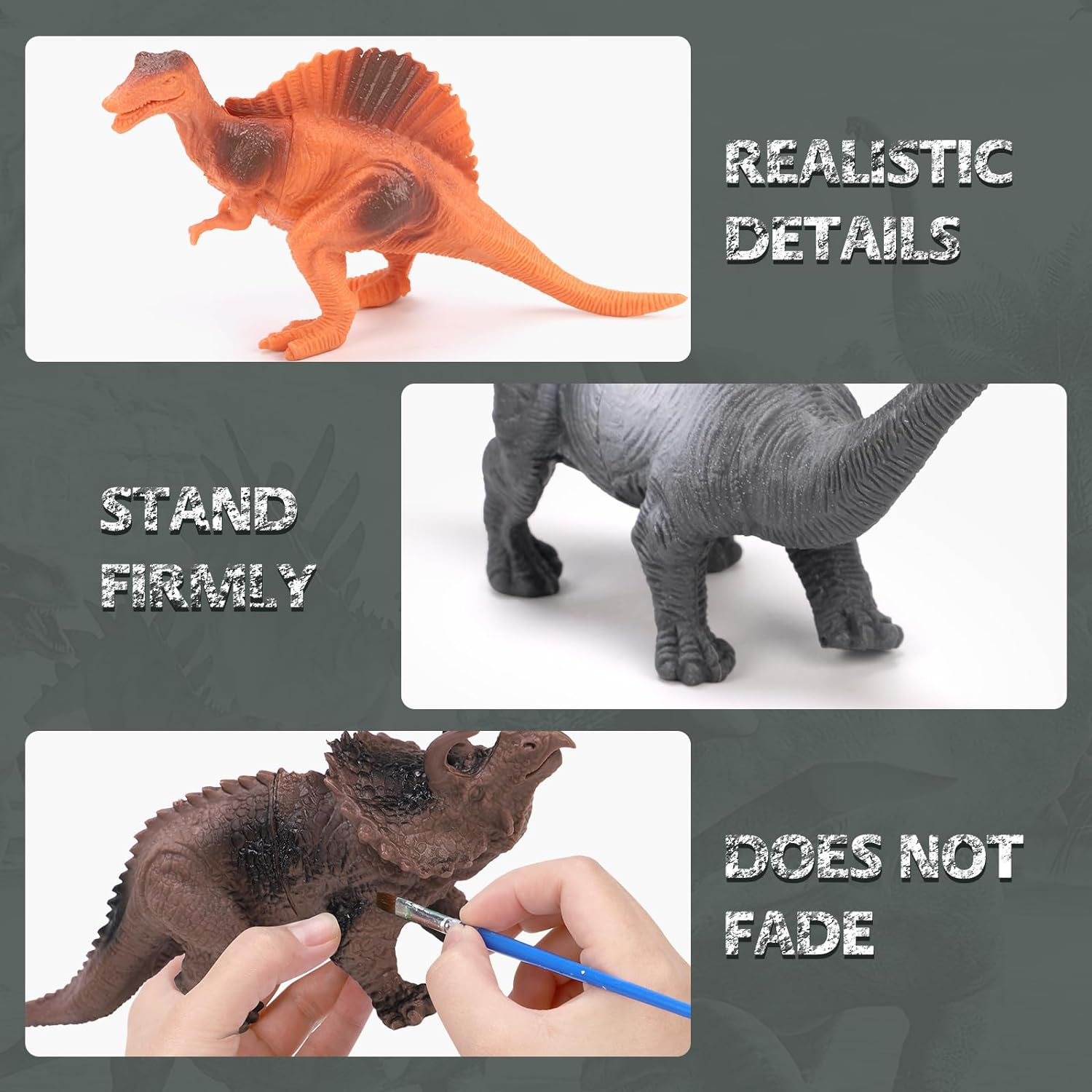 Kaekid 52 PCS Realistic Dinosaurs Figures with Storage Box, Dinosaur Toys for Kids, Learning Toy for Boy Girl Age 3-5, Perfect Party Favors, Birthday Gifts