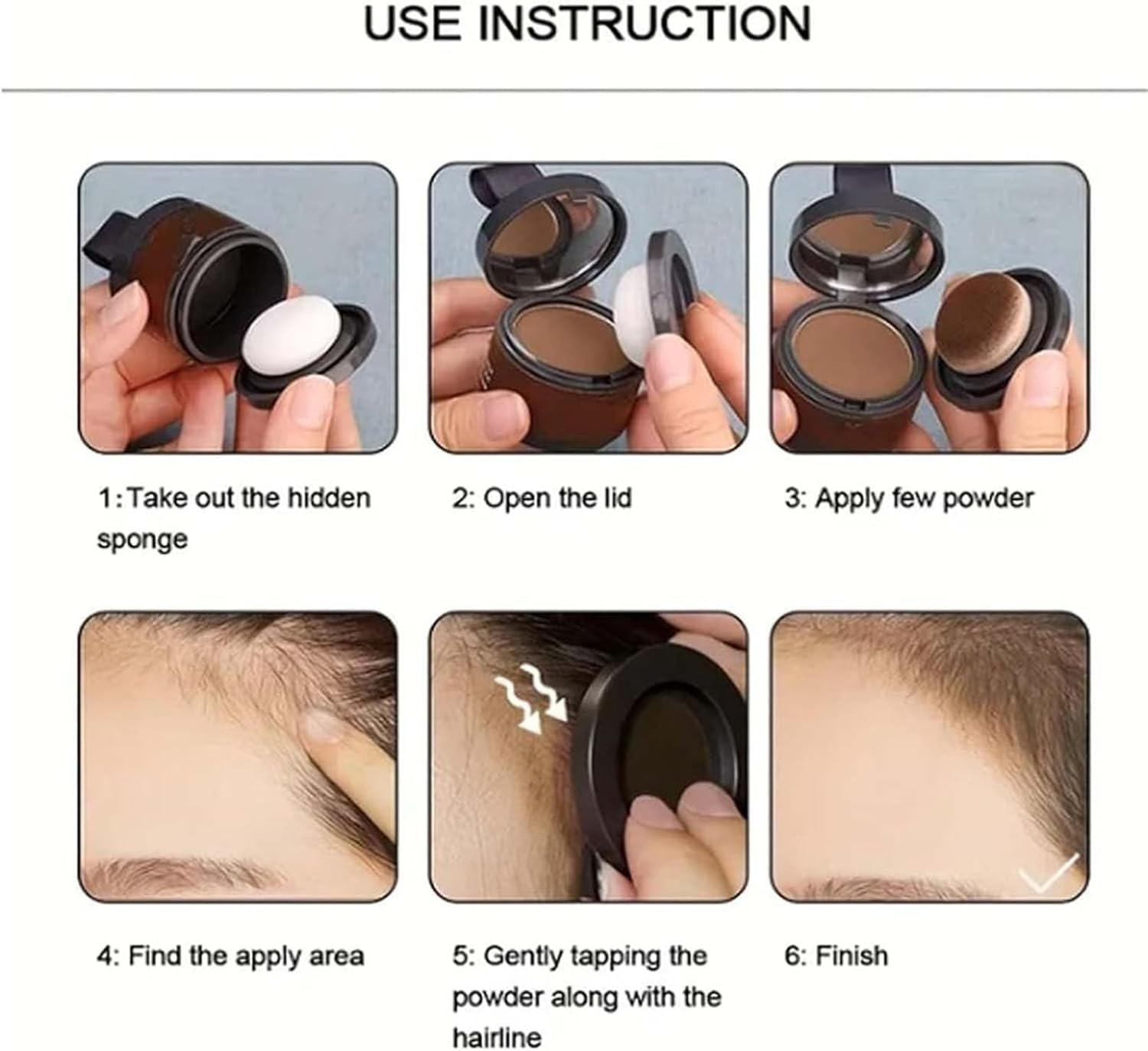 Waverloo Magic Root Cover Up, Waverlo Magic Root Cover Up, Waverly Magic Root Cover Up, 14 Colors Root Touch up Powder with Mirror, Instantly Conceals Hair Loss, Water Sweat Resistant (#06 Dark Brown)