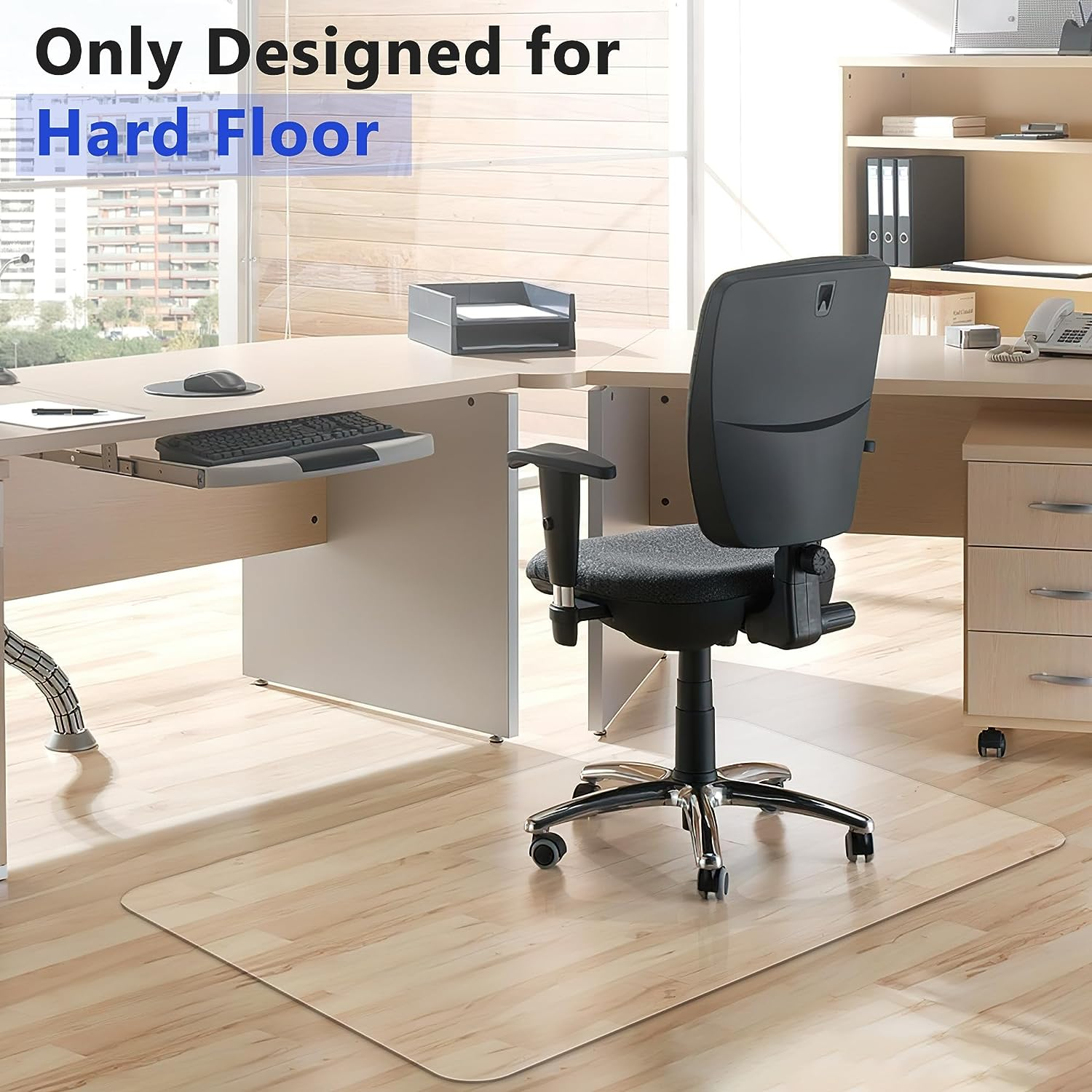 Office Chair Mat for Hard Wood Floors, 36 X 48 Inches Clear Floor Mat for for Rolling Chairs, Heavy Duty Wood/Tile Floor Protectors for Home Office, Anti-Slip, Easy to Clean