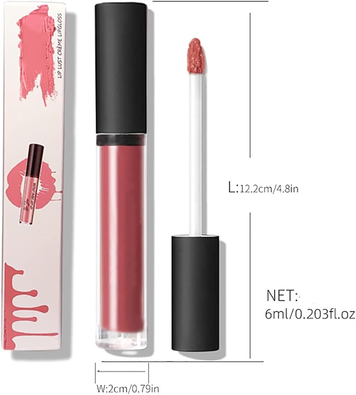 Lassi Lips Staining Lip Oil, Lassie Lip Staining Oils, Beryse Lip Stain Oil, 12 Colors Cream Texture Lipstick, Light and Non-Sticky, Non-Fading, Suitable for Women to Carry (#7) - 10 image number 4