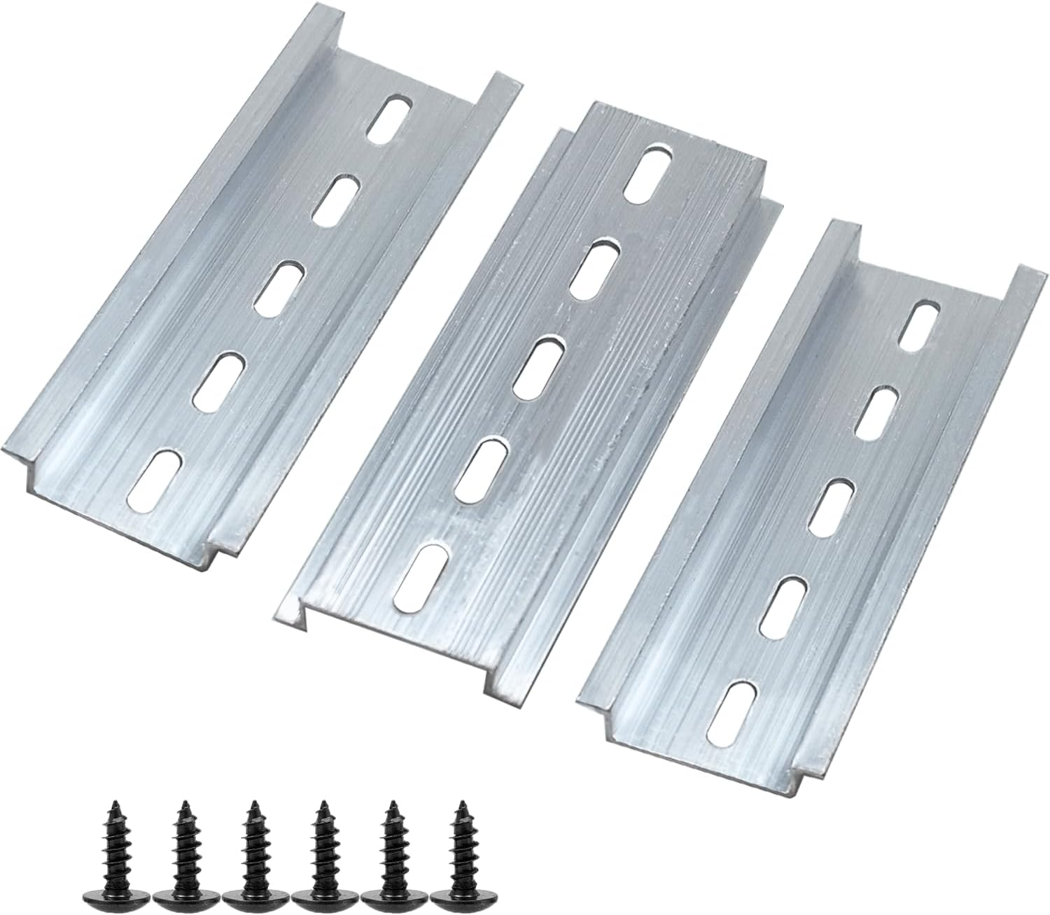 WUTUSENT 3Pcs 35Mm Din Rail Slotted Aluminum Rohs 4" Inches Long 35Mm Wide 7.5Mm High MXU-DIN-100 (3PCS 12Inch) image number 3