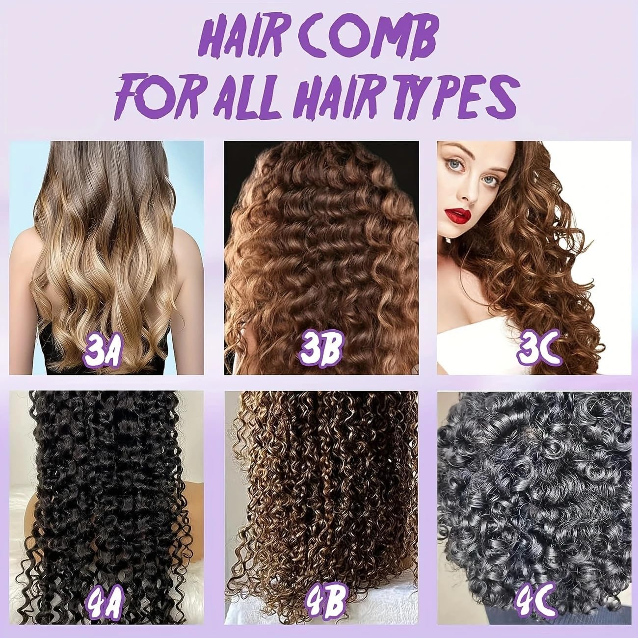 Detangling Hair Brush with Eight-Row Design, Anti-Static Styling, Easy Glide Technology, Black