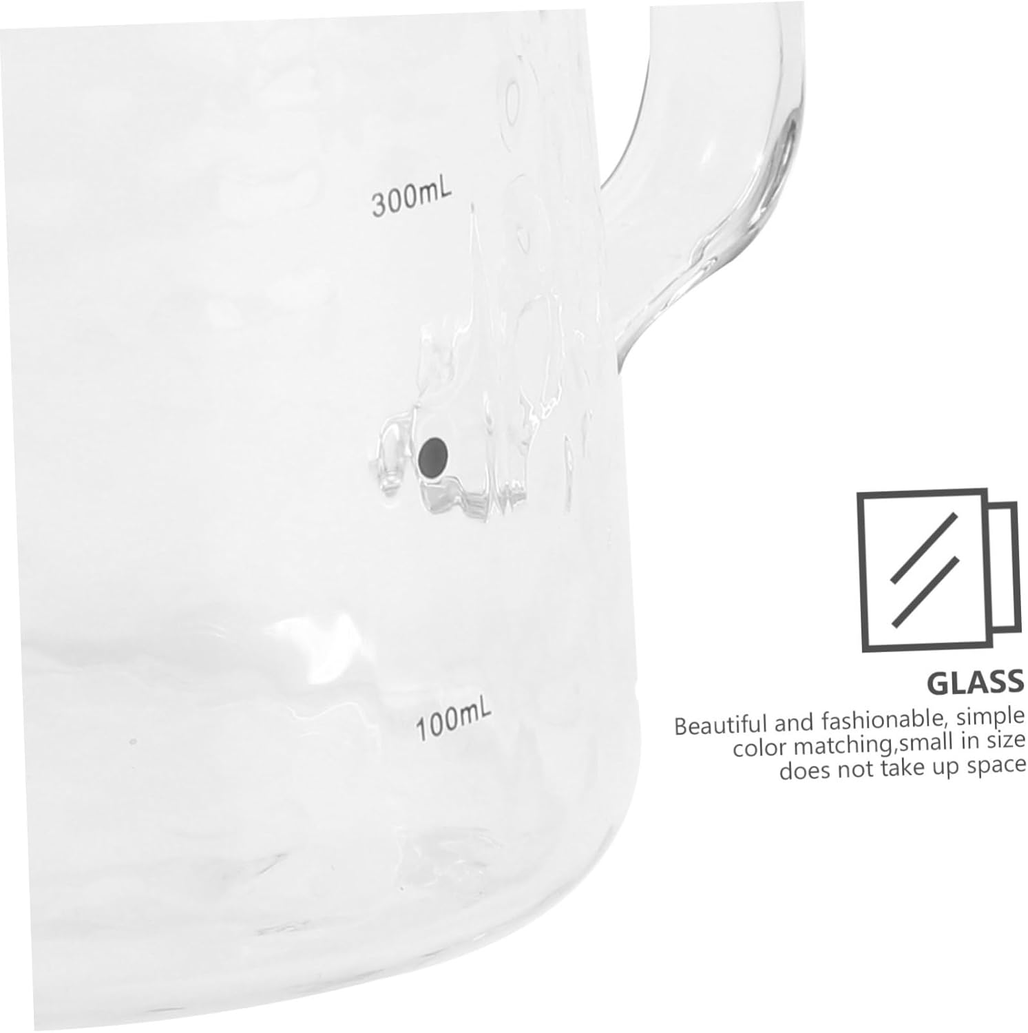 Cabilock 1PC Coffee Frothing Pitcher Elegant High Borosilicate Glass Milk Frother for Espresso Juice Ice for Housewarming Kitchen Decor image number 3