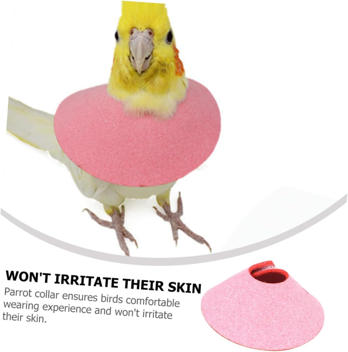 VILLFUL Bird Anti-Biting Collar Parrot Cone Neck Protector Soft Protective Collar for Plumage Damage Prevention Suitable for Parrots and Small Birds in Recovery image number 3