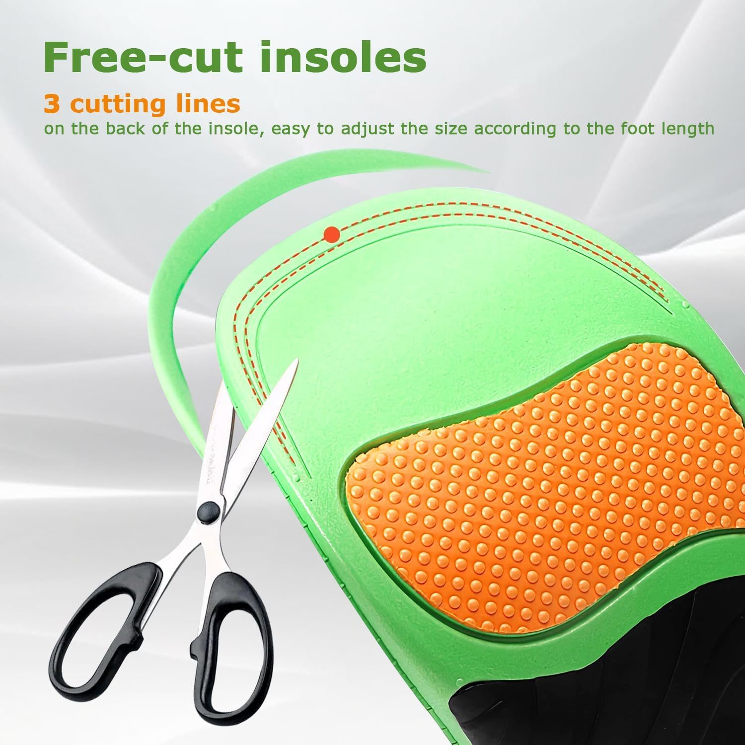 WEKUBA Arch Support Insoles, Plantar Fasciitis Insoles for Men Women, Heavy Duty Flat Feet Pain Relief Orthotic Running Athletic Work Boot Insoles for Standing All Day (M (42-44)) image number 4