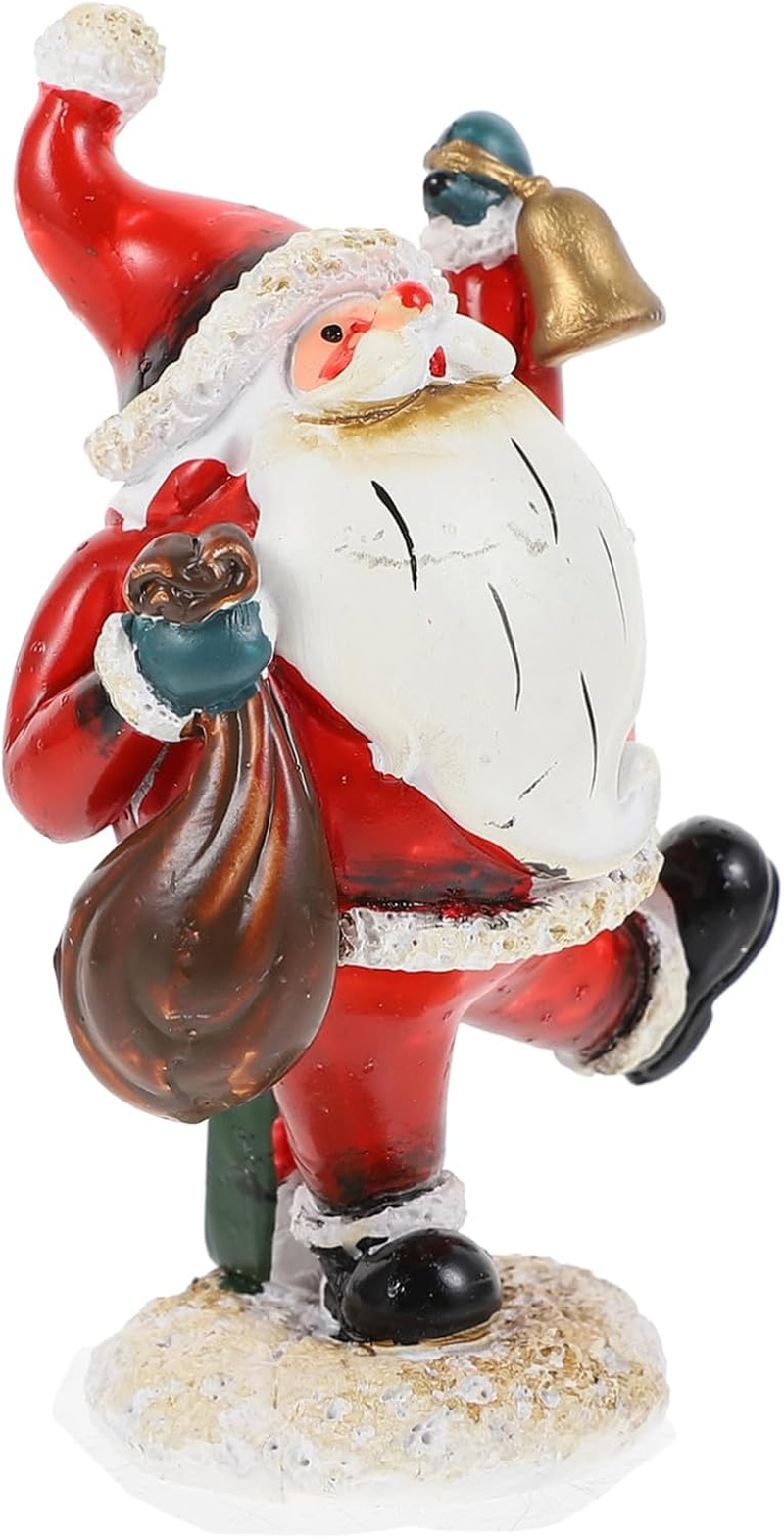 Santa Claus Ornaments Xmas Adornments Household Decoration Decorative Craft for Christmas Party Festive Figurine for Home Display