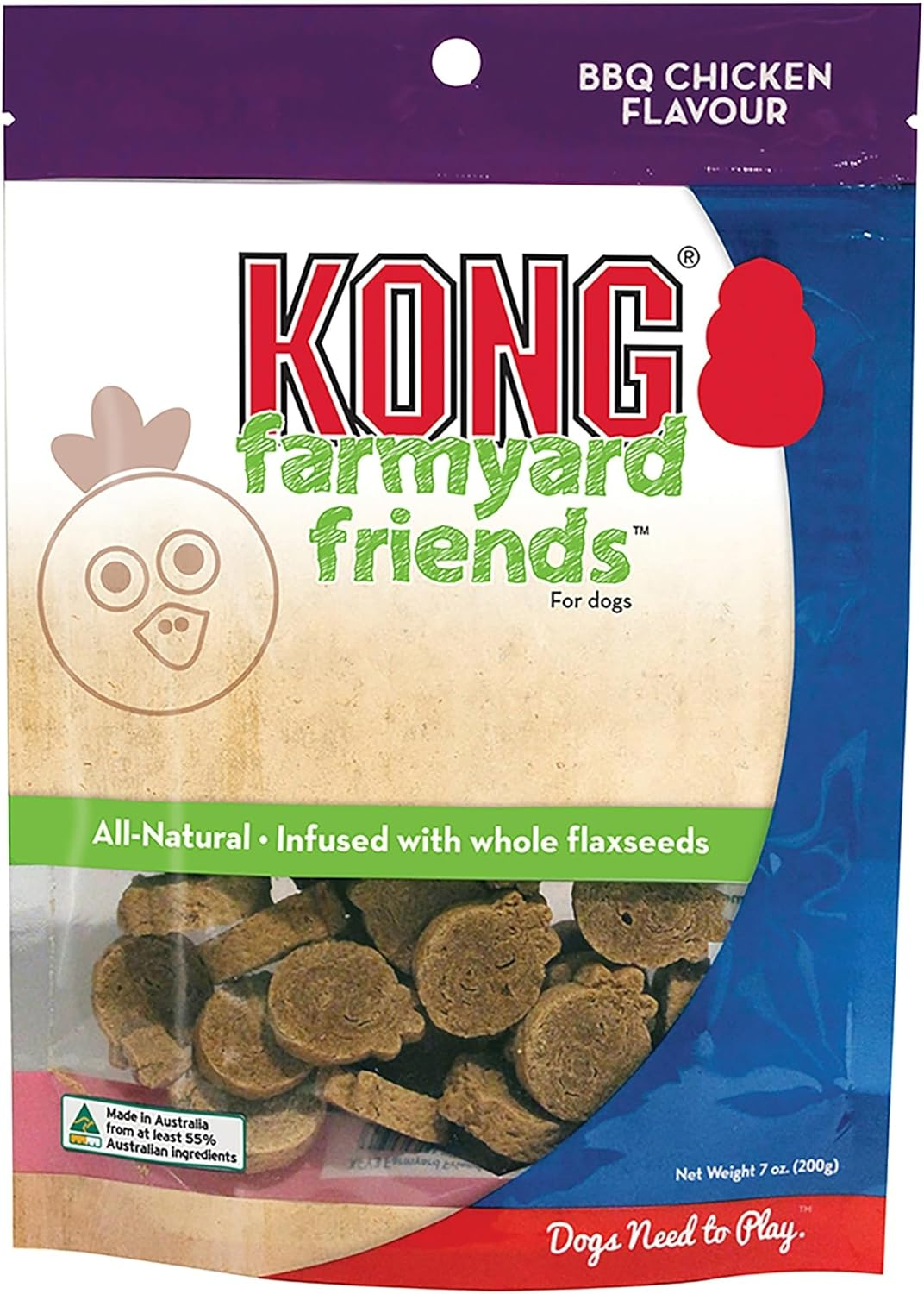 KONG - Farmyard Friends - All Natural Dog Treats (Best Used with KONG Classic Rubber Toys) - BBQ Chicken