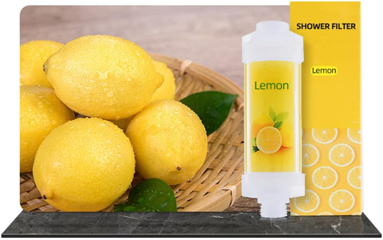 Vitamin C Shower Filter, Filters Contaminants, Neutralize Chlorine, Remove Heavy Metals, Easy Installation, Filtered Shower Water for Healthier Skin & Hair, Gifts for Wives and Girlfriends (Lemon) - Lavender image number 6