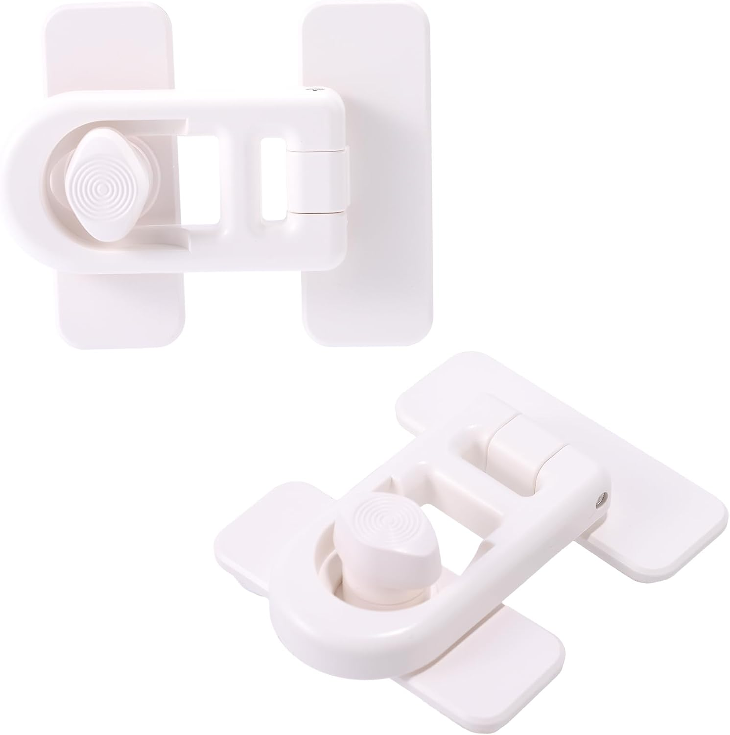 2Pcs Baby Toilet Locks, Plastic Universal One-Handed Operation Toilet Lid Safety Lock for Baby Toddler Child Providing Invisible Protection Easy Installation No Tools Needed(White) image number 6