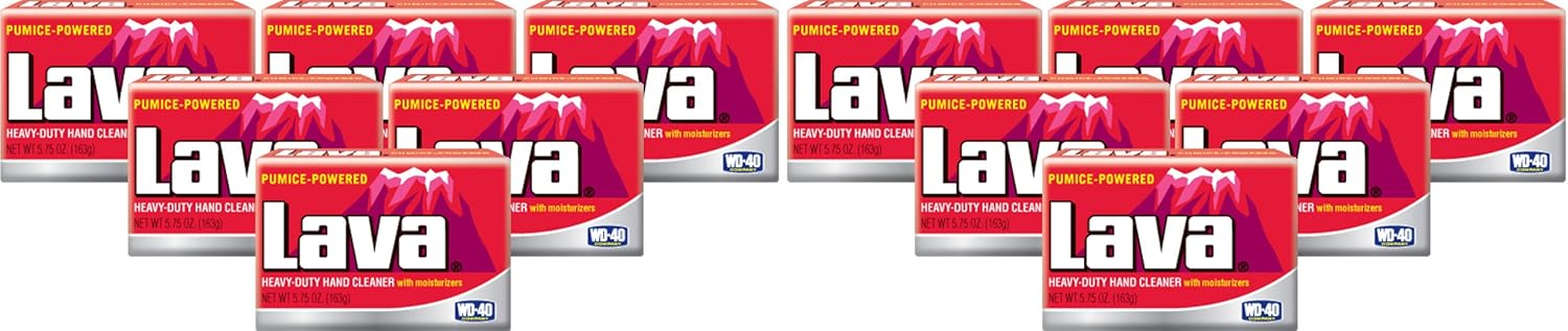 12 Pack Lava 10085 Heavy Duty Bar Soap with Pumice - 5.75-Oz (10185)