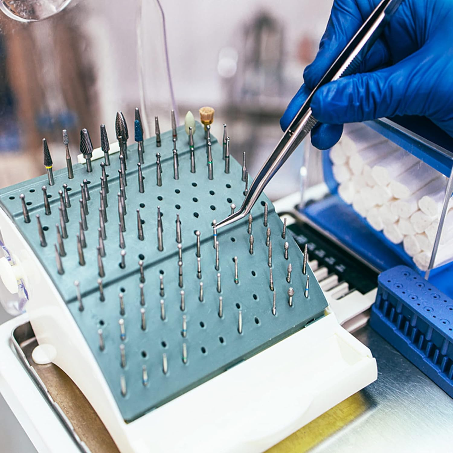 Guangyuan Sewing Machine Curved Tweezers Set 6 Inch/15.5Cm Serrated Bent Tips Professional Grade Stainless Steel Angled Tweezers Blunt Tweezers for Crafting/Pet,2Pcs image number 1