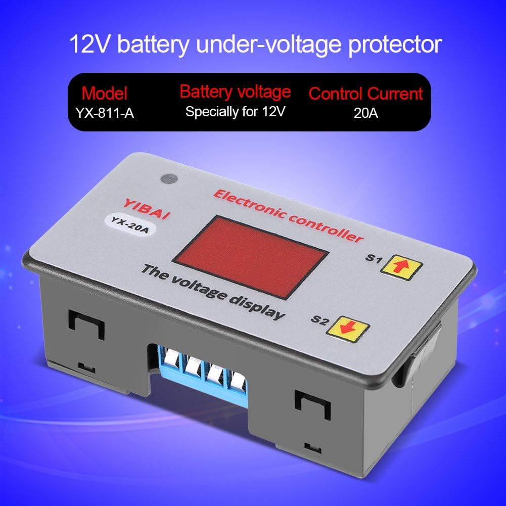 12V Battery Low Voltage Switch Controller - Battery under Voltage Cut off Automatic Switch on Undervoltage Controller - Low Voltage image number 2