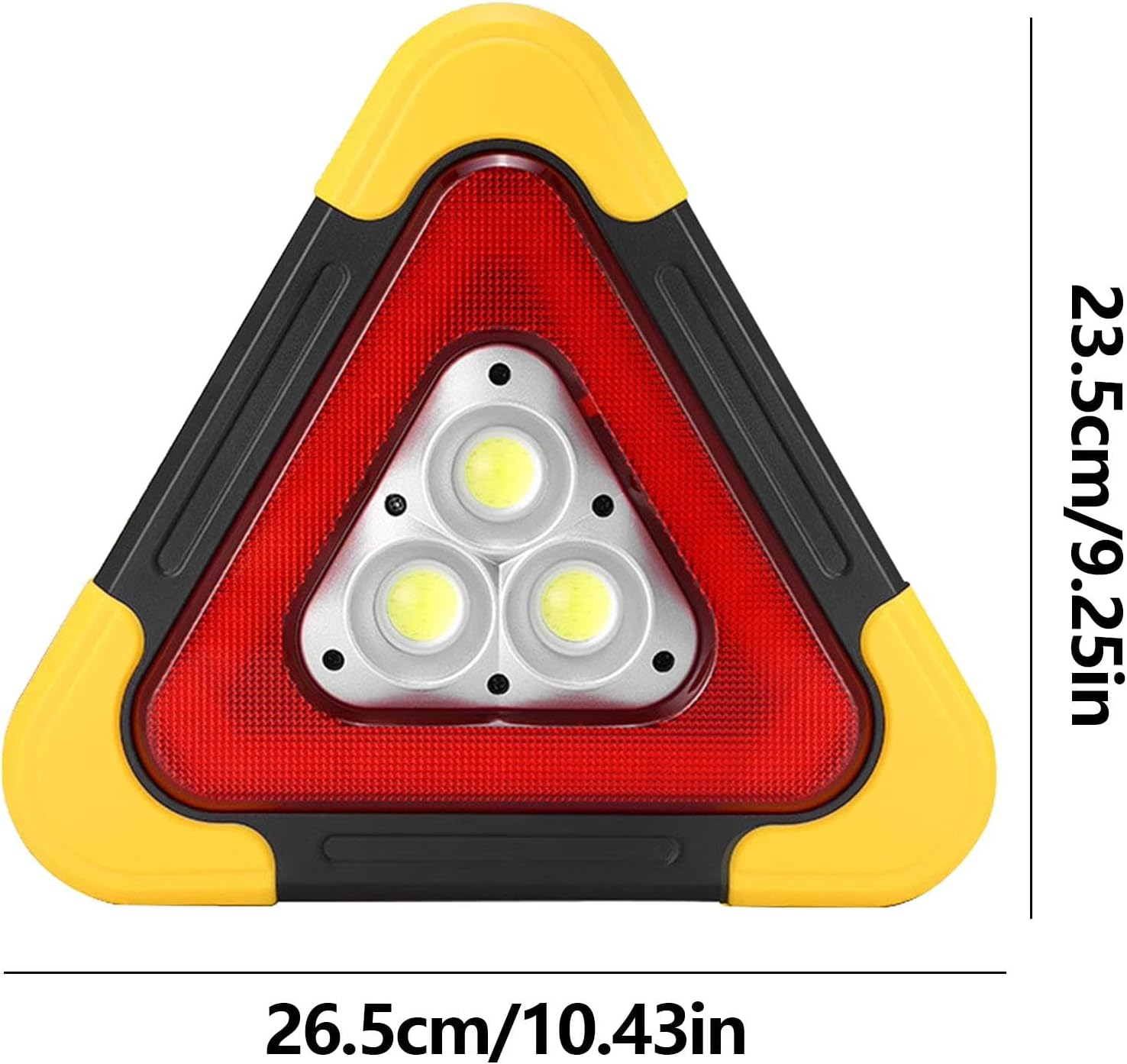 Triangular LED Lights for Car, Roadside Triangular Warning Light | Truck Triangles for Vehicle Breakdowns | Triangle Warning Light image number 3