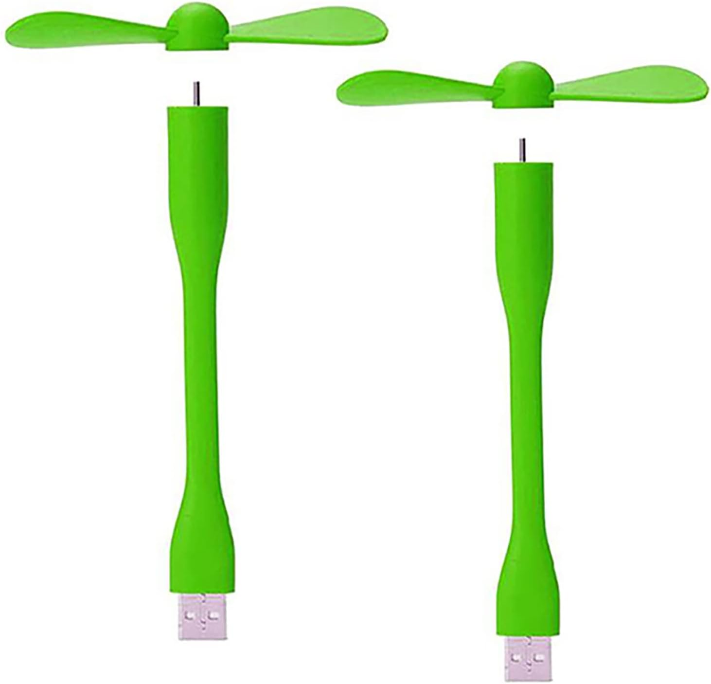 Sokelinn-Six USB Flexible Fan, Mini Portable Cooling Fans USB Powered for Power Bank Laptop PC AC Charger - 2 Pack (Black)