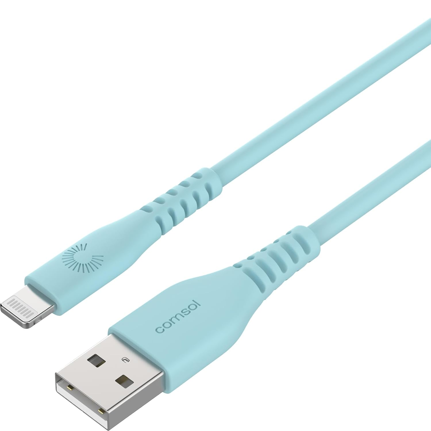 Comsol Super Soft USB-A to Lightning Cable 1.2M Green [Mfi Certified] Compatible with Iphone 14/13/12/11/X/8/7/ 6/5 Ipad Pro/Ipad/Ipad Air Tangle Free image number 4