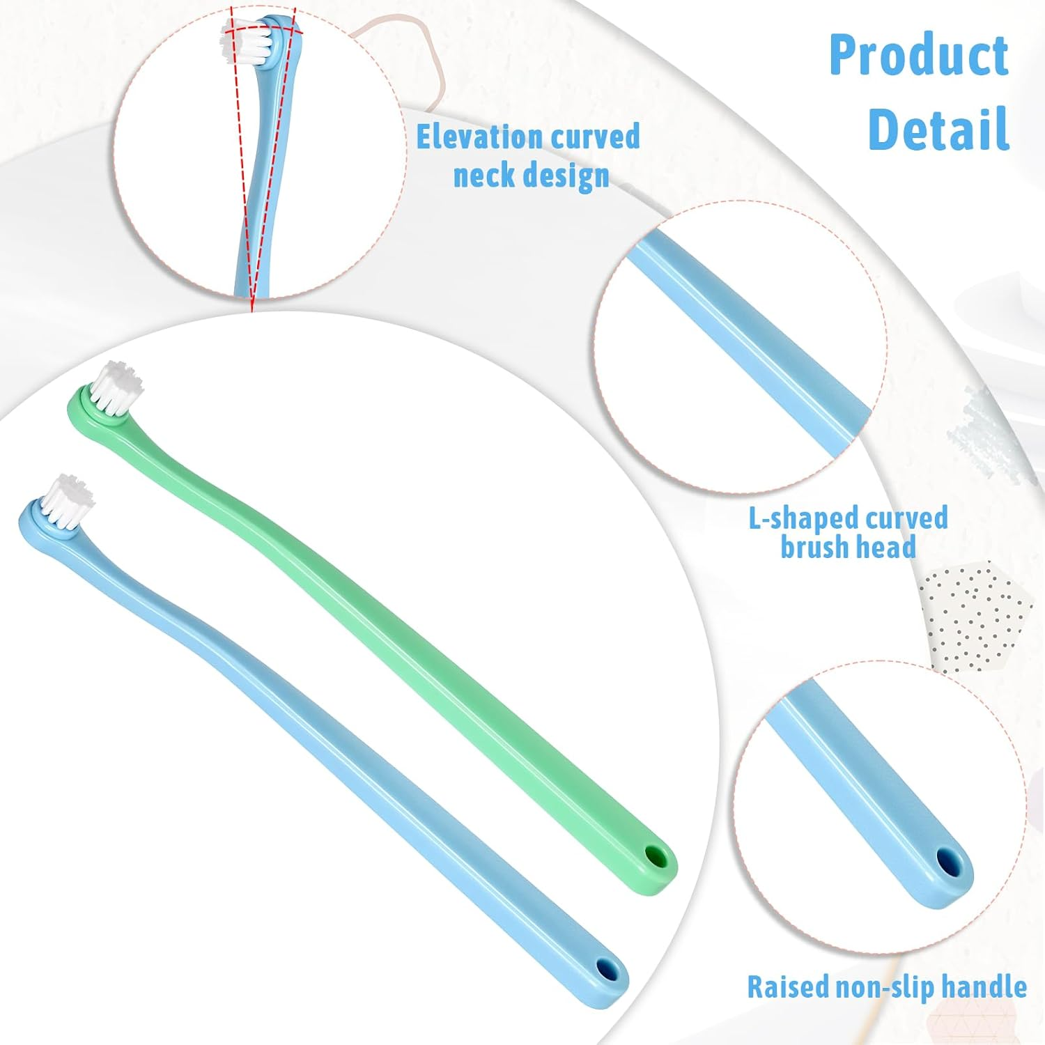 2 Pack Small Dog Toothbrush Cat Tooth Brush Pet Toothbrush Puppy Toothbrush Mini Head Soft Dog Toothbrush Deep Clean Kit, Portable Travel Friendly and Easy to Use for Puppy, Kitten, Small Dog & Cat image number 1