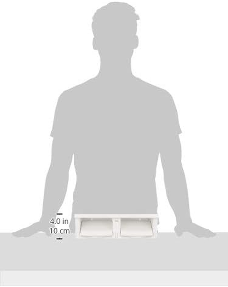 TOTO YH650#NW1 Double Toilet Paper Dispenser, Flat Shelf (Resin), White - Pastel Ivory image number 2