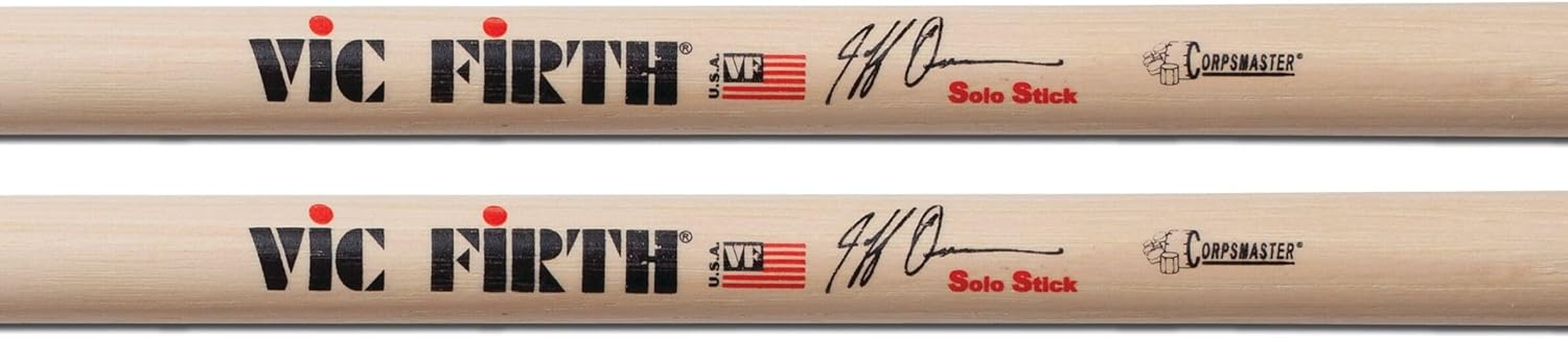 Vic Firth - Corpsmaster&reg; Signature Series Snare Drumsticks - Jeff Queen - Wood Tip image number 3