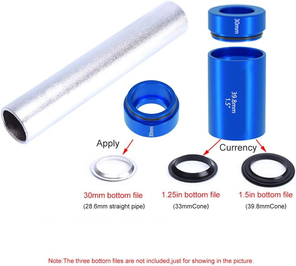 3PCS Bike Front Fork Crown Race Setting Tool, Bicycle Fork Nut Setting Installer, Aluminum Alloy Bicycles Front Forks Setter Driver Kit for 28.6Mm 1.5In 1.25In Bicycle Fronts Forks image number 3