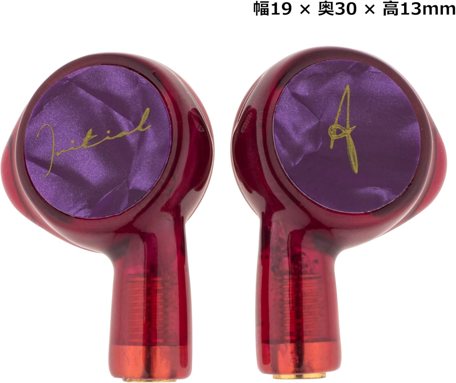 Initial a - Yui - 0.56 Inch (14.2 Mm) Flat Drive Driver In-Ear Earphones, Purple, Approx. W 0.7 X H 1.2 X D 0.5 Inches (19 X 30 X 13 Mm)