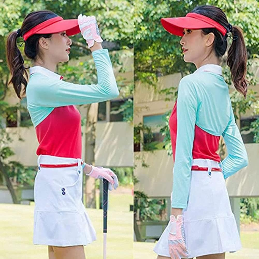 Women Cooling Shawl，Anti-Uv Golf Cooling Shawl Arm Sleeve Sun Protection Breathable & Comfortable for Women Golf & Outdoor Sports(Sky Blue) image number 5