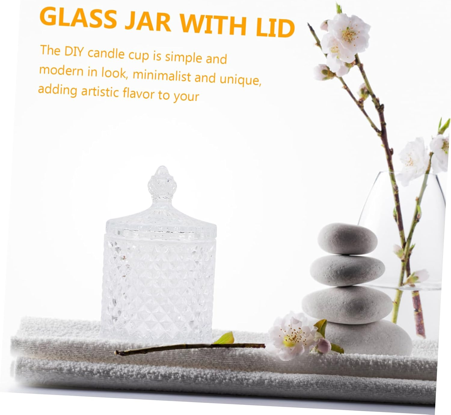 Levemolo Scented Candle in Glass Jar for Home Decoration for Making Candles Glass Jars for Kitchen Storage Use as Candy Dish for Party Favors image number 5