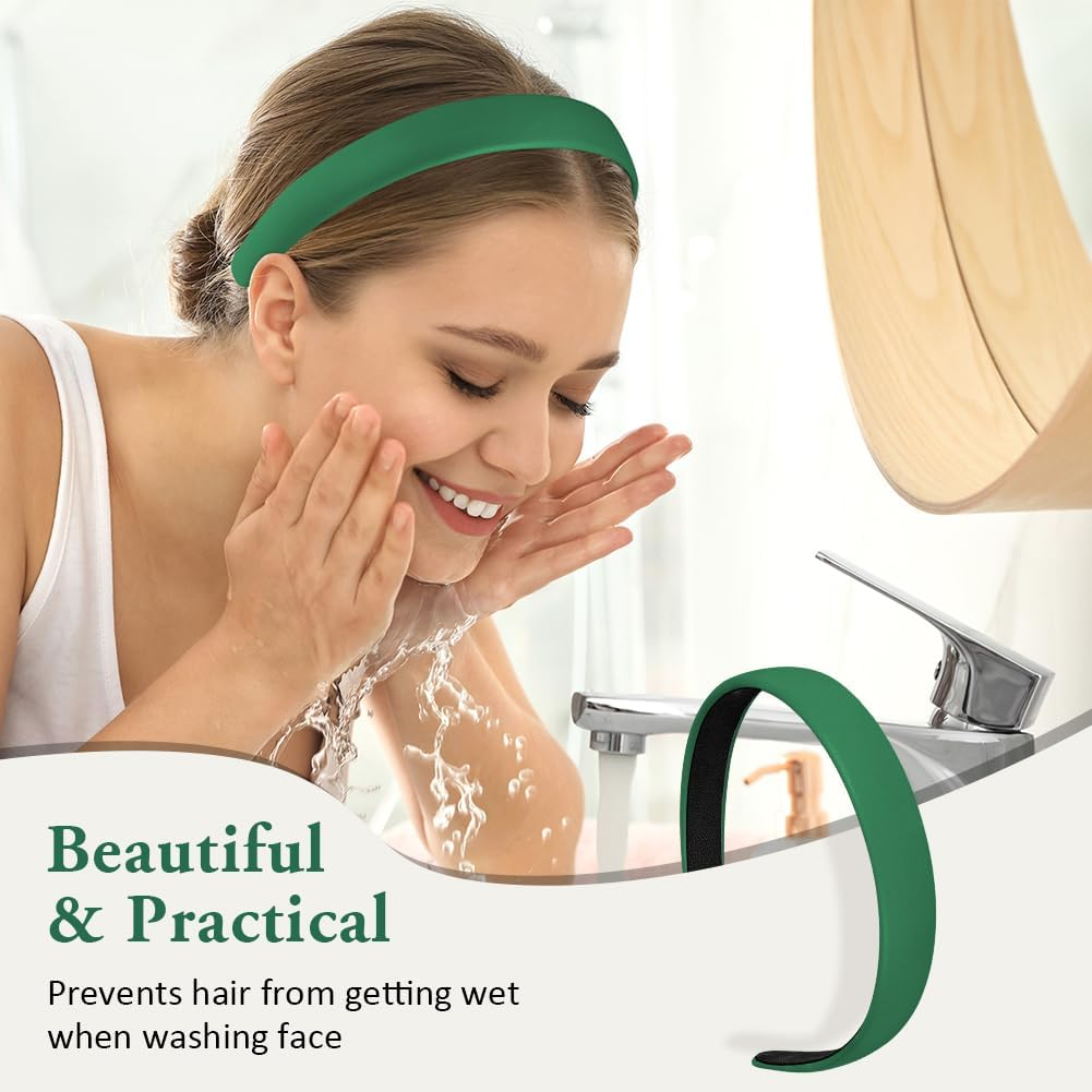 LOPHE Headband Green, PU Leather Headband Vintage Wide Hair Bands, Vintage Wide Headband for Girls Women, Birthday, Party, Christmas Headband Decoration - Retro Orange image number 5