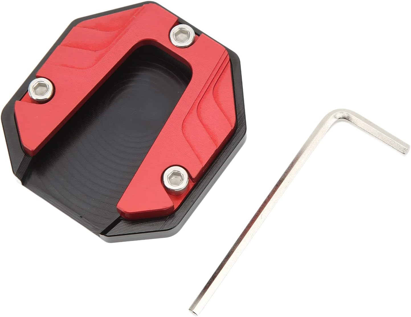 Motorcycle Kickstand Extension Pad Support Plate Motorcycle Kickstand Pad High Strength Sturdy Extender Motorbike Side Stand Shoe for Outdoor Surface Red Foot Controls image number 2