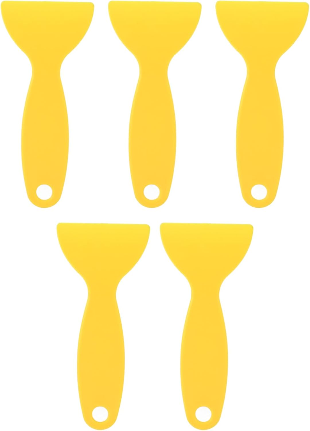 Cryfokt Resin Removal Scraper, Ergonomic Handle 5 Pieces Yellow Plastic Spatula for 3D Printer, Portable Flexible for 3D Printing, CRYFOKT0YQX4Z1T63 image number 3