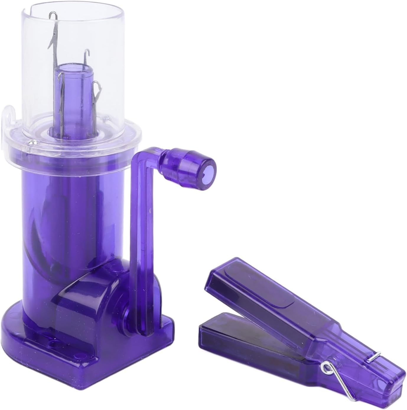 Embellish Knit Machine, Plastic Easy Manual Spool Knitter with Hand Crank, Lightweight Portable Weaver Knitting Tool for DIY Craft Ornament Garment Clothes