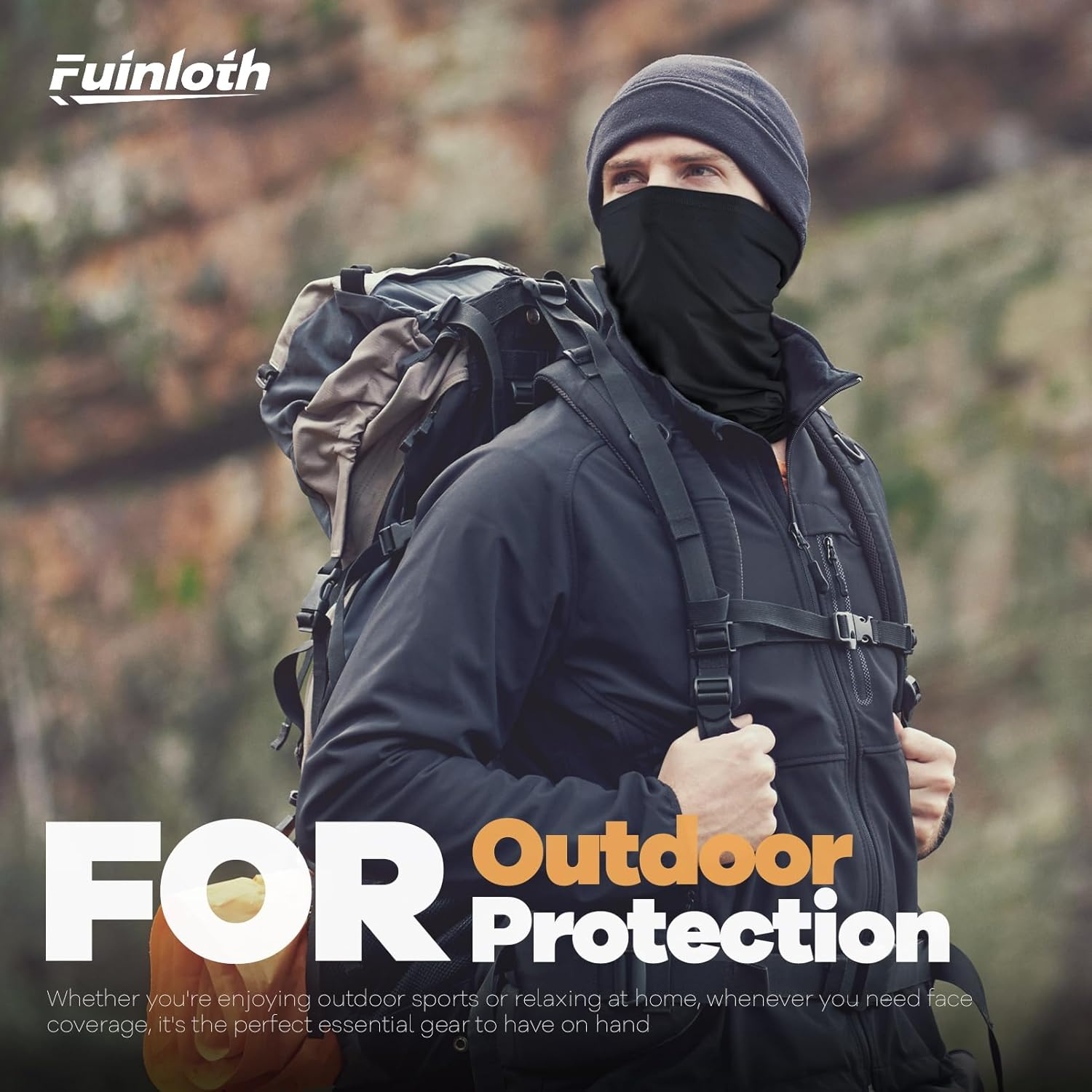 Fuinloth Neck Gaiter, Face Mask Bandana Fishing Cooling Sun Protection Scarf for Men Women - 2 Whites image number 4