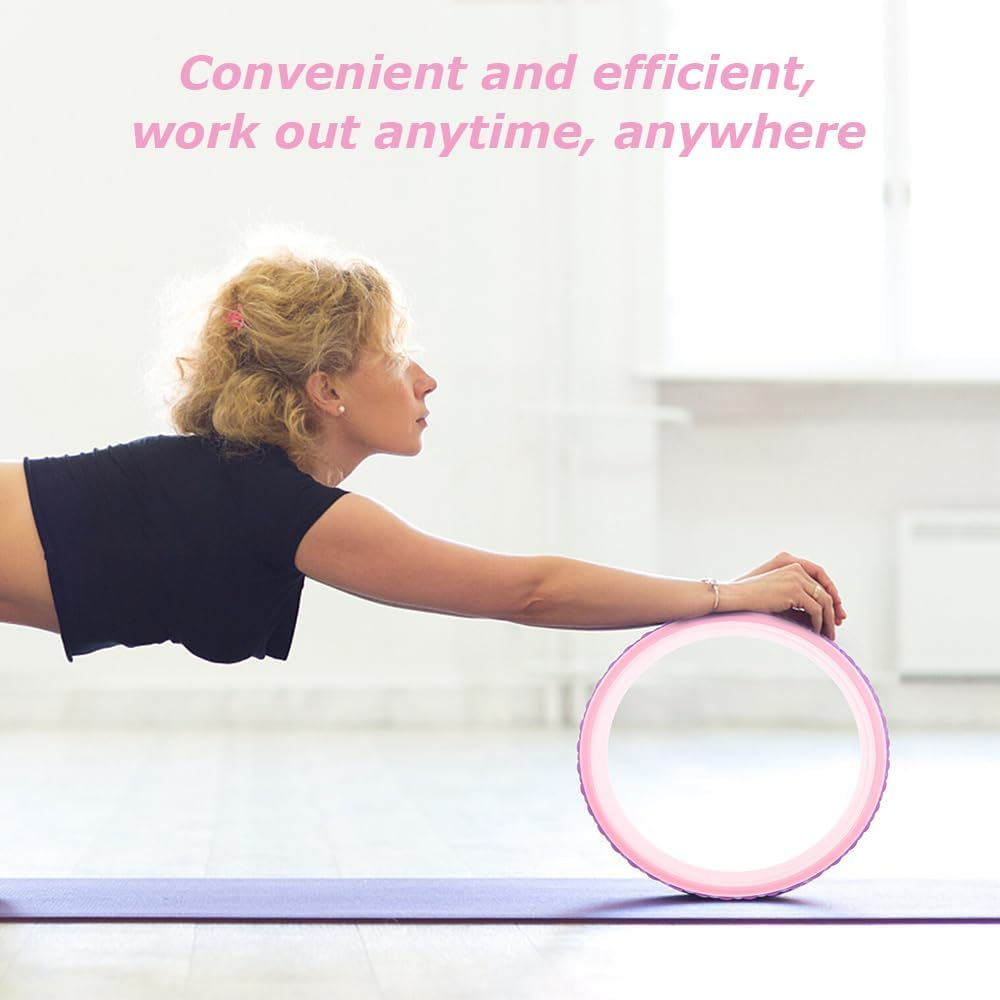 Yoga Wheel,Back Cracking Device,Yoga Prop Roller,Backbend Massage, Back Massage Roller,Massage Trigger Points,For Yoga,Pilates, Stretching Sport image number 6