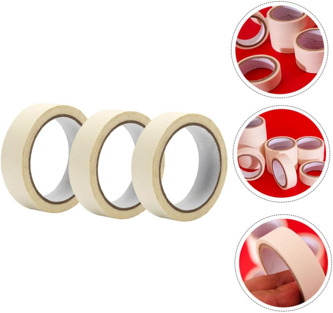 NUOBESTY 3Rolls Textured Paper Masking Tape Painters Separation Tape Acid Hand Tears Paper Sticky image number 2