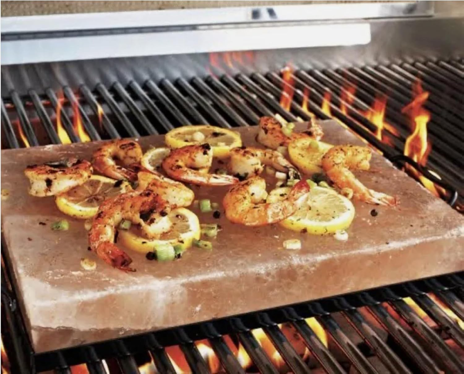 Himalayan Salt Plate Steel with Holder Set, Outdoor BBQ Himalayan Salt Block for Grilling Searing Chilling Cutting Seasoning & Serving image number 5